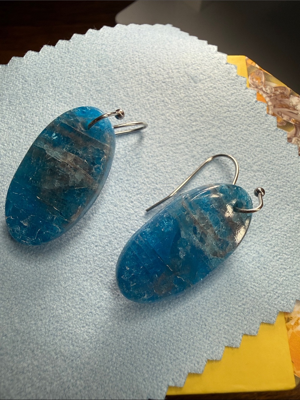Blue Apatite earrings